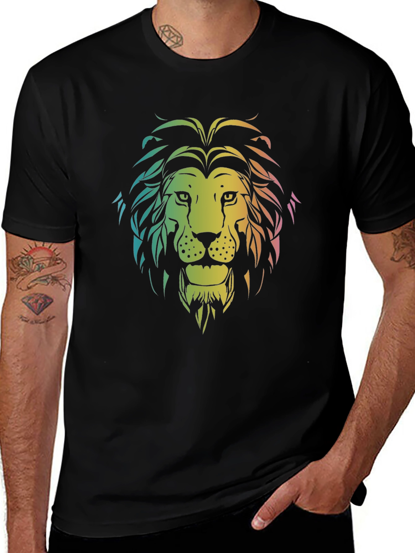Variant 28 of Lion Rainbow Graphic T-Shirt