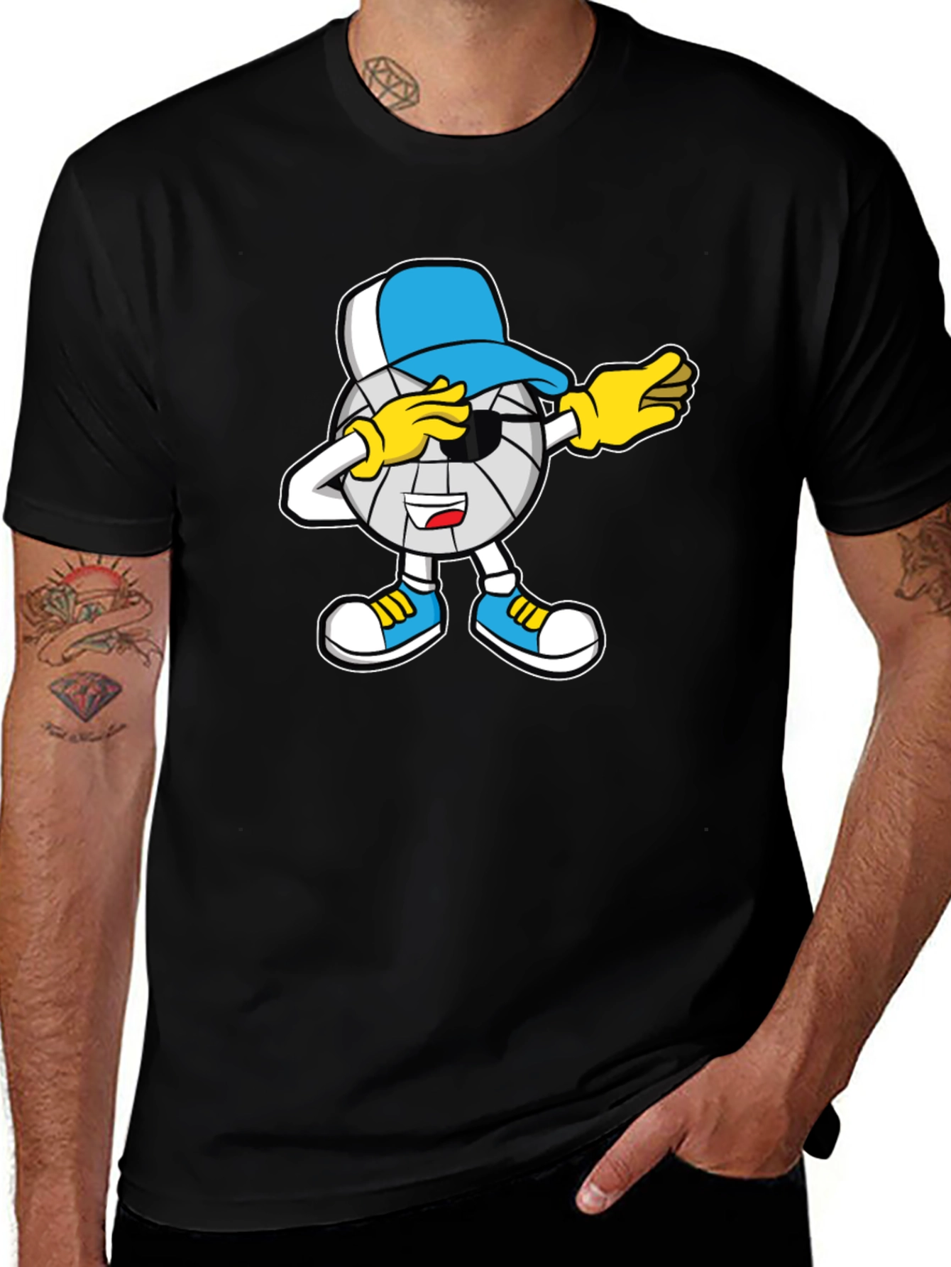 Variant 12 of Dabbing Volleyball Cartoon T-Shirt