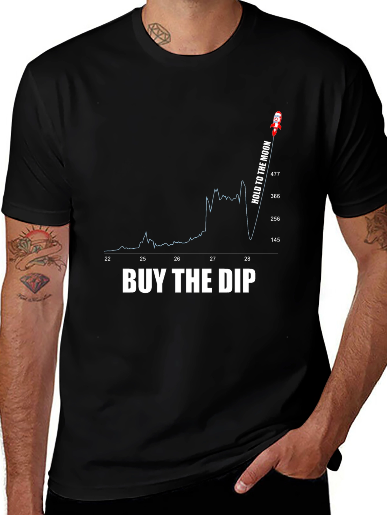 Variant 5 of Buy The Dip Crypto T-Shirt - Hold to the Moon