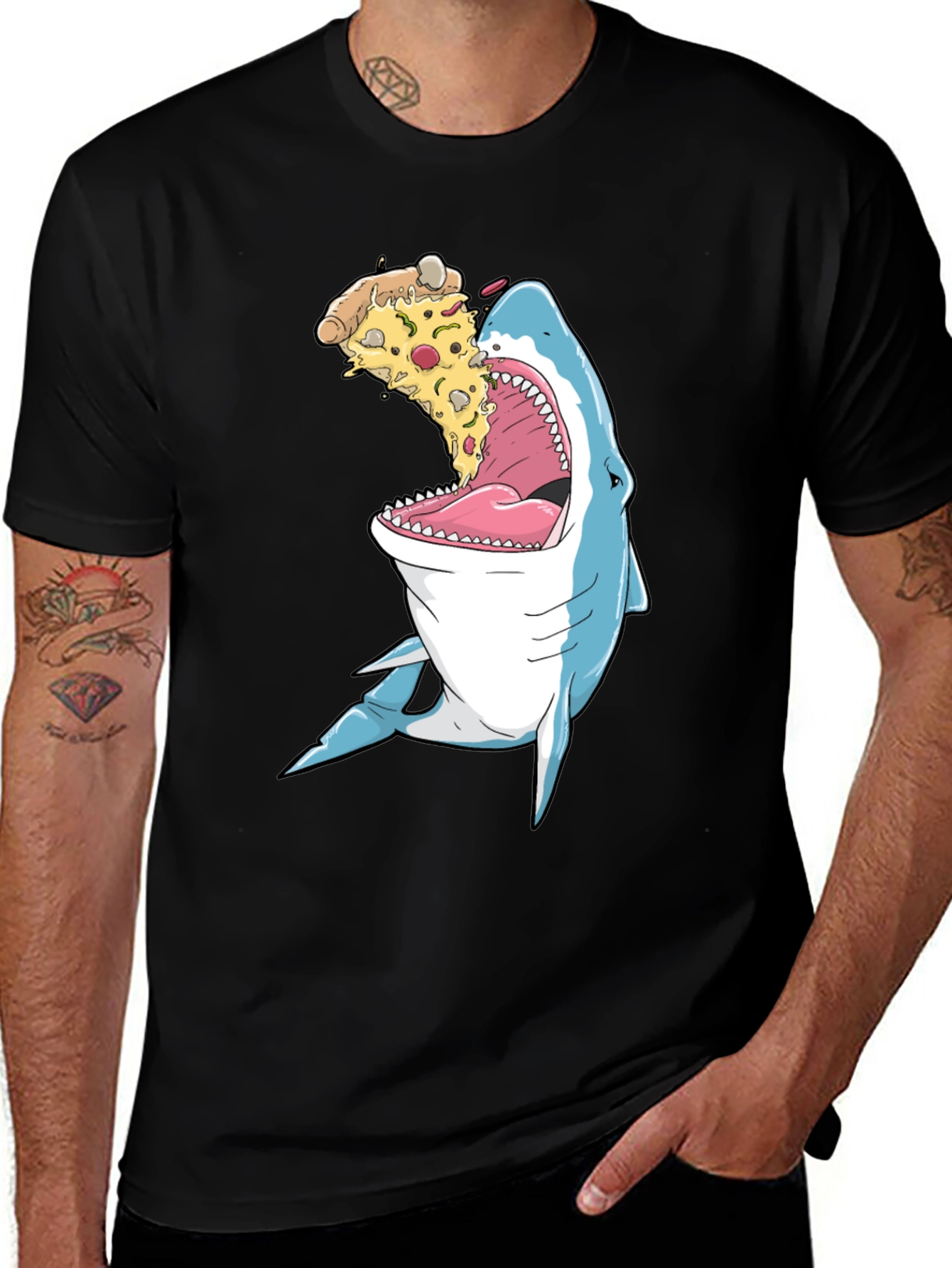 Variant 29 of Shark Pizza T-Shirt