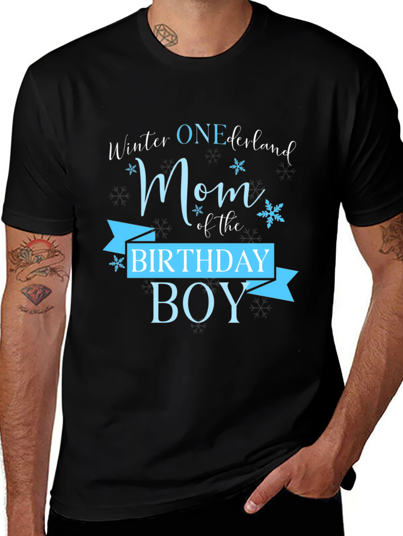Variant 18 of Winter ONEderland Mom Birthday Boy T-Shirt