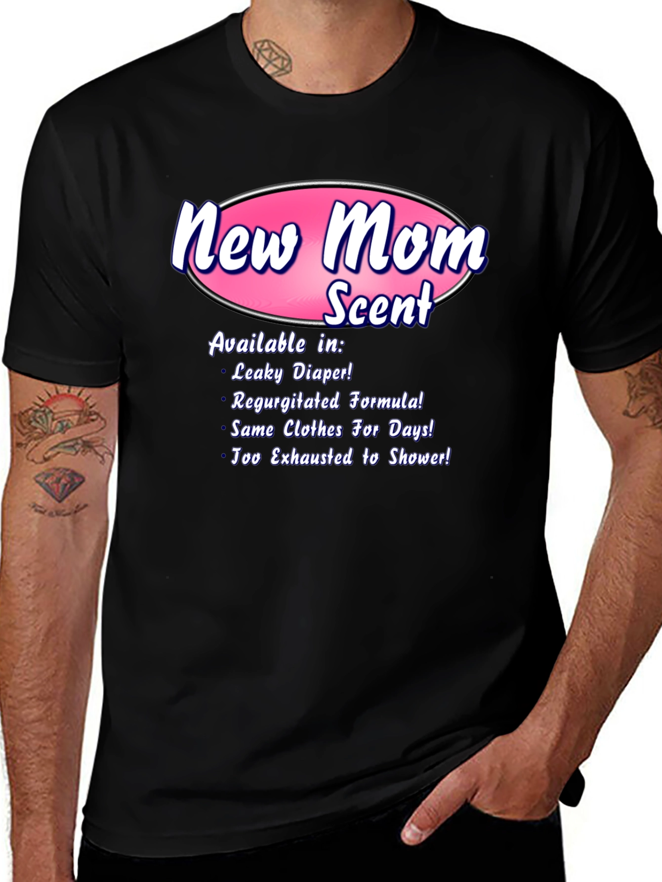 Variant 16 of New Mom Scent T-Shirt - Funny Motherhood Tee