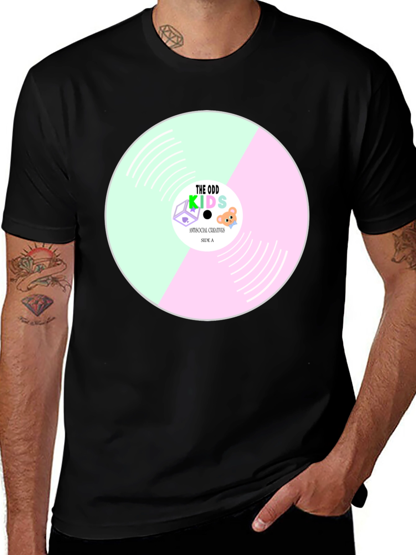 The Odd Kids T-Shirt - Retro Vinyl Record Design