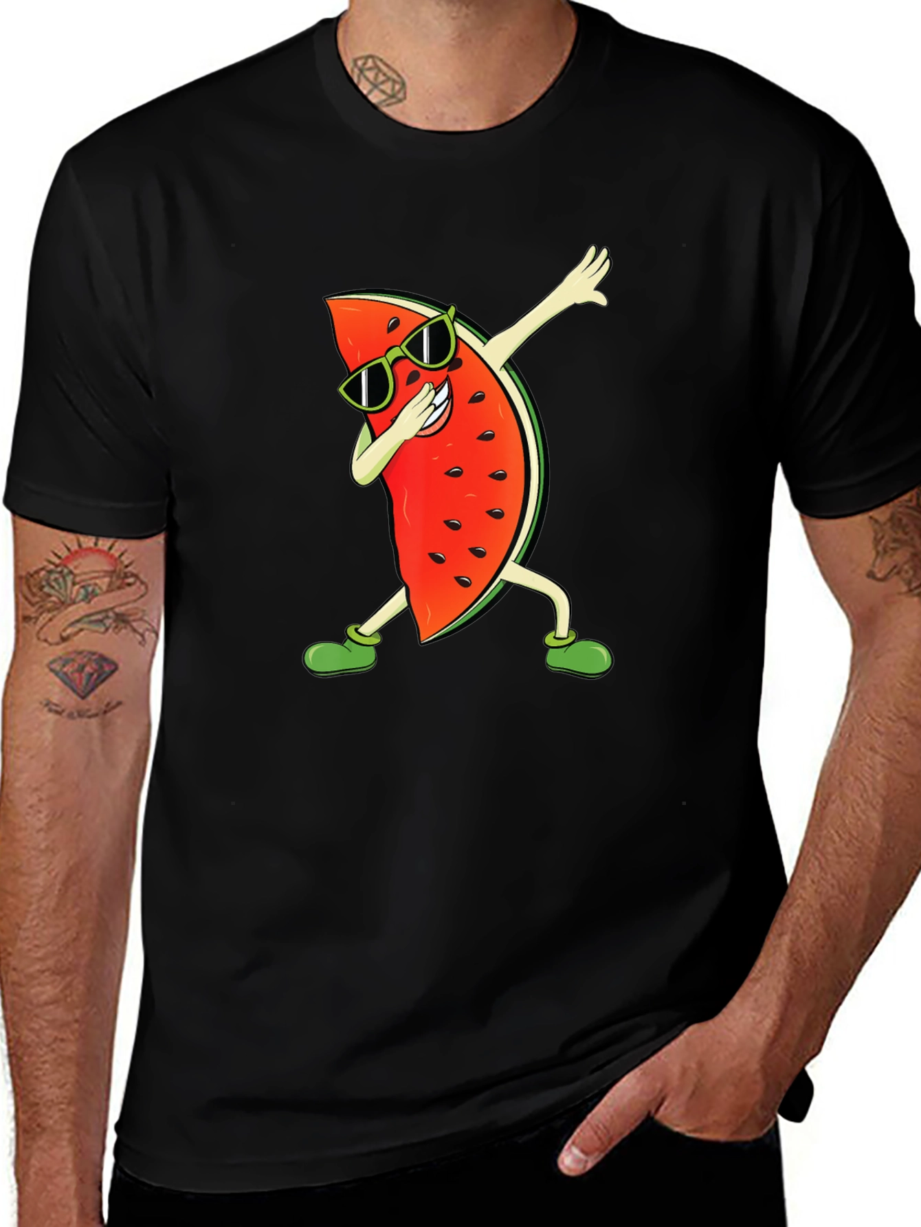Variant 5 of Dabbing Watermelon Graphic Tee