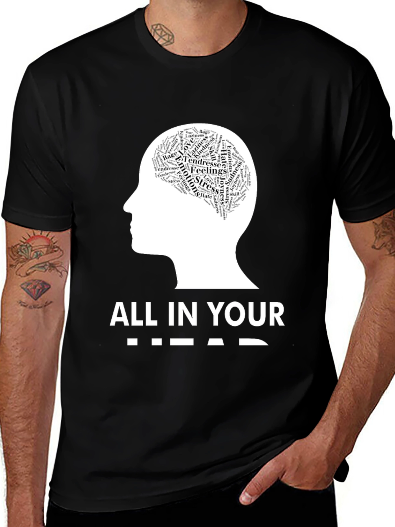 Variant 15 of All In Your Head T-Shirt - Trendy Graphic Tee
