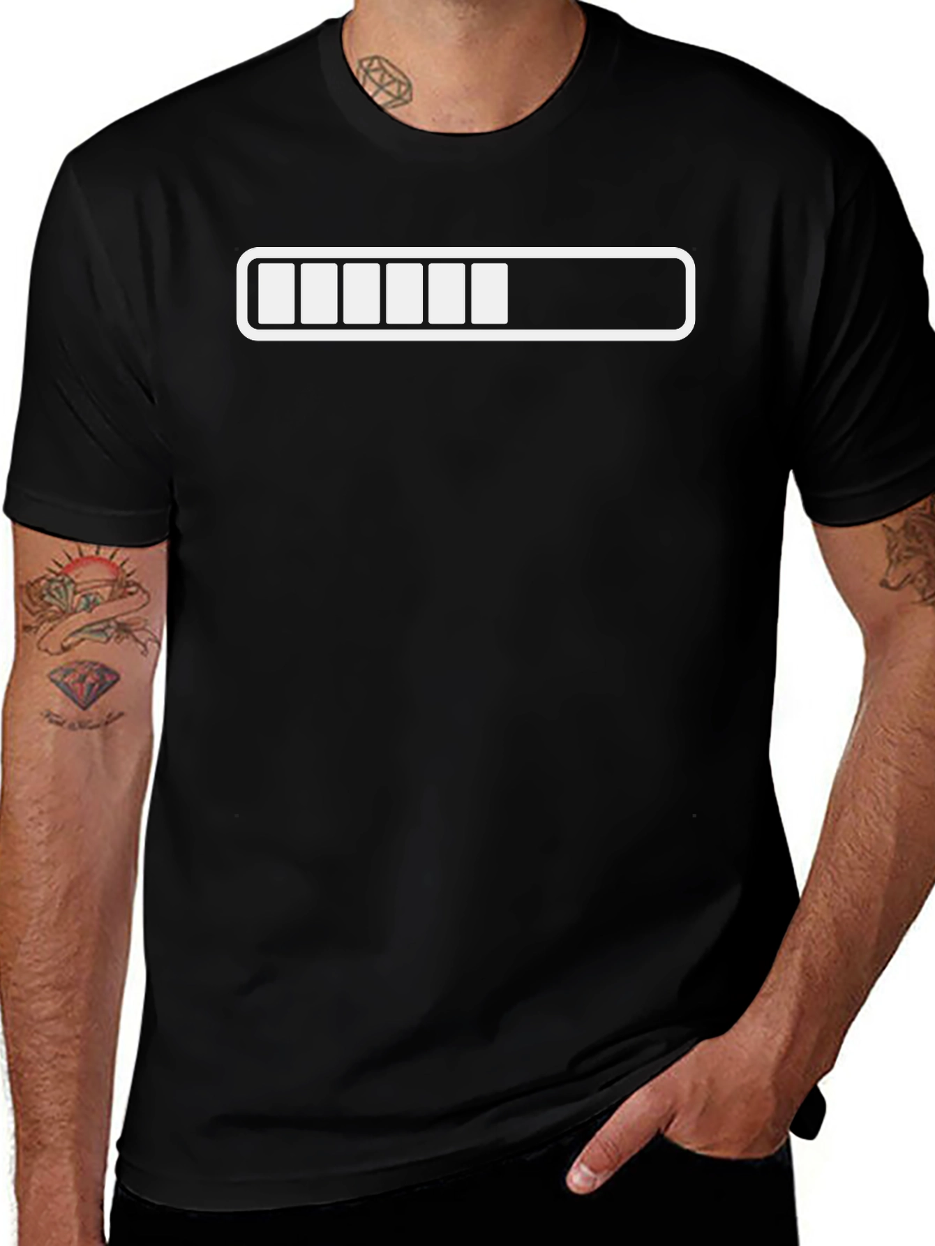 Variant 26 of Loading Bar Graphic T-Shirt - Funny Progress Tee