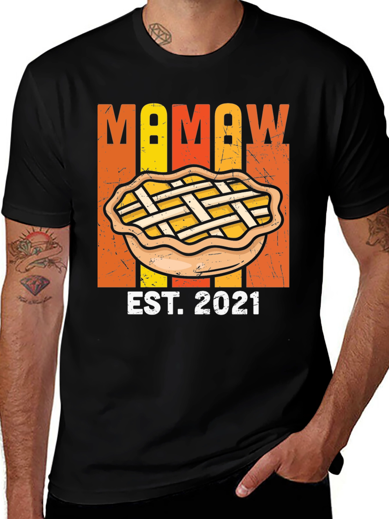 Variant 8 of Mamaw Est. 2021 Pie T-Shirt