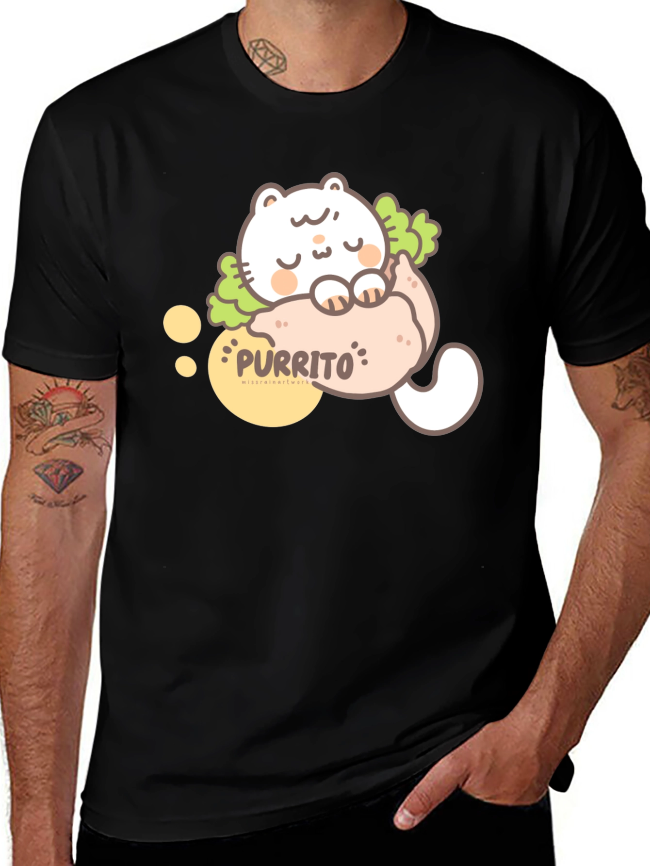 Variant 22 of Purrito Cat T-Shirt - Cute Kawaii Style