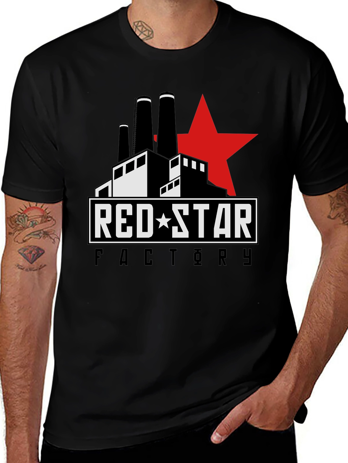 Red Star Factory Graphic T-Shirt - Cool Design