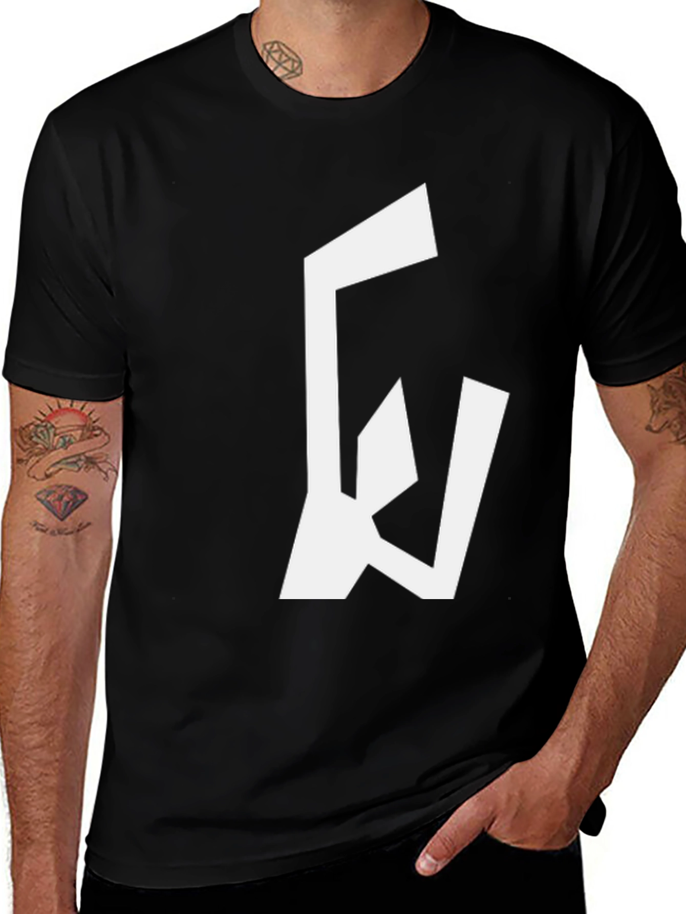 Variant 17 of Abstract Logo Black T-Shirt