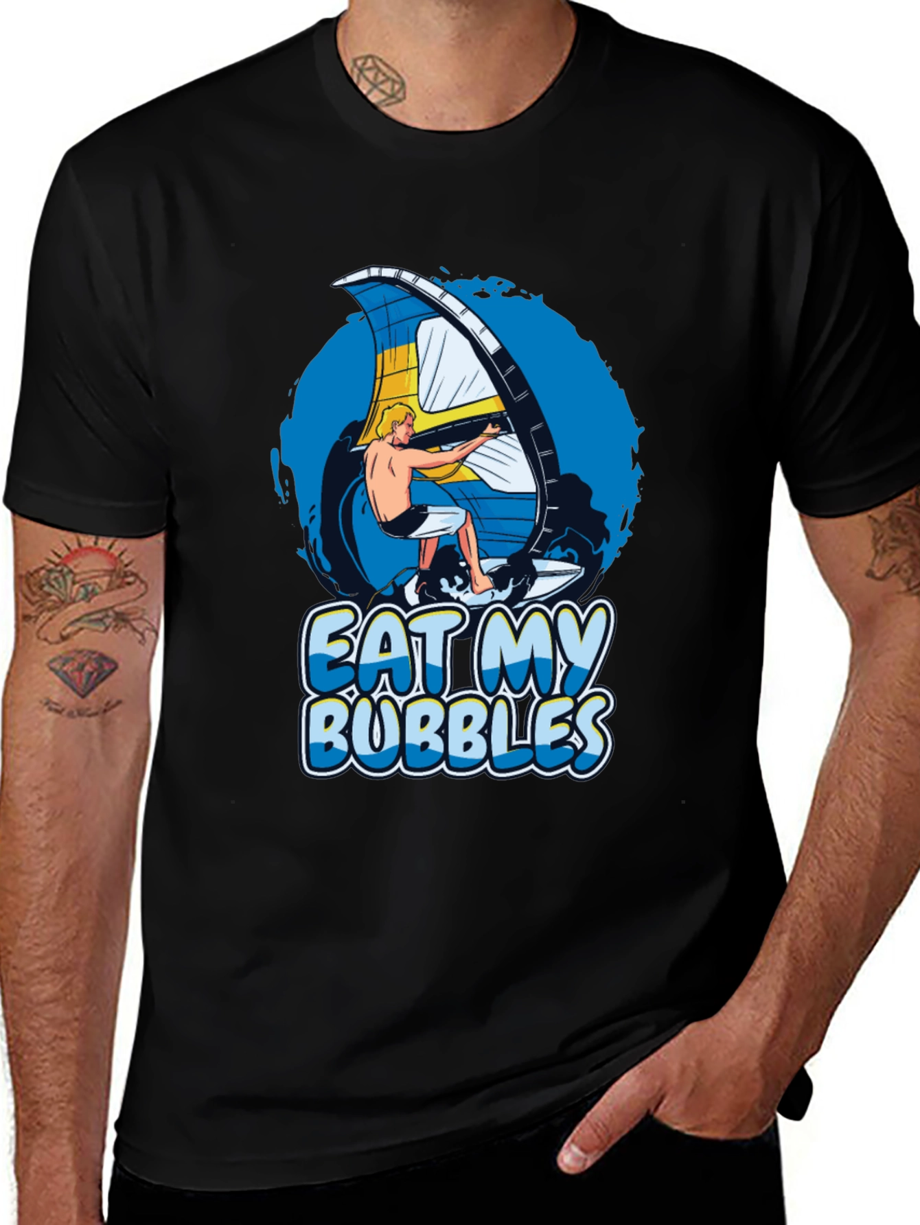 Variant 13 of Eat My Bubbles Windsurfer T-Shirt