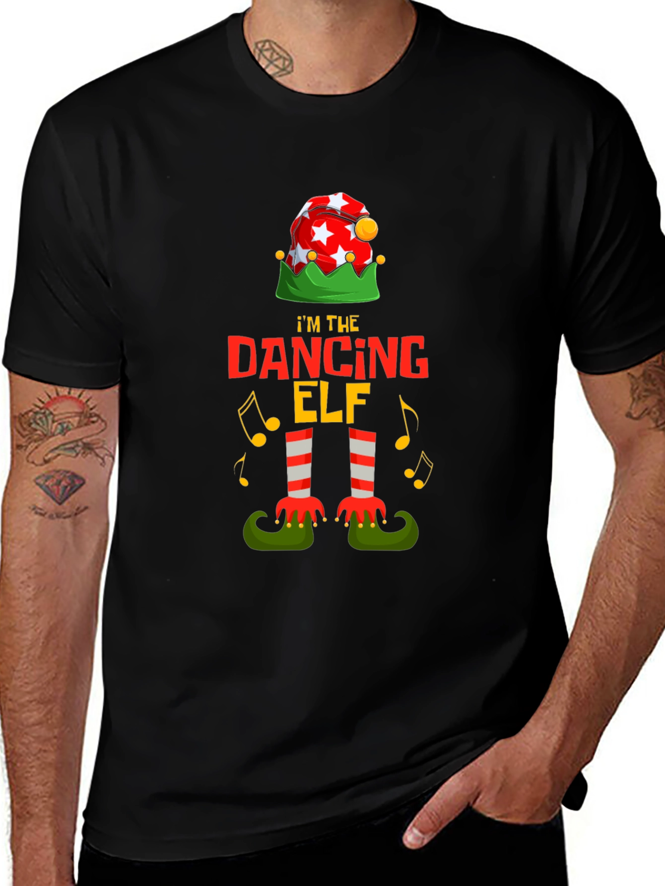 Variant 23 of Dancing Elf Graphic Tee - Holiday Fun