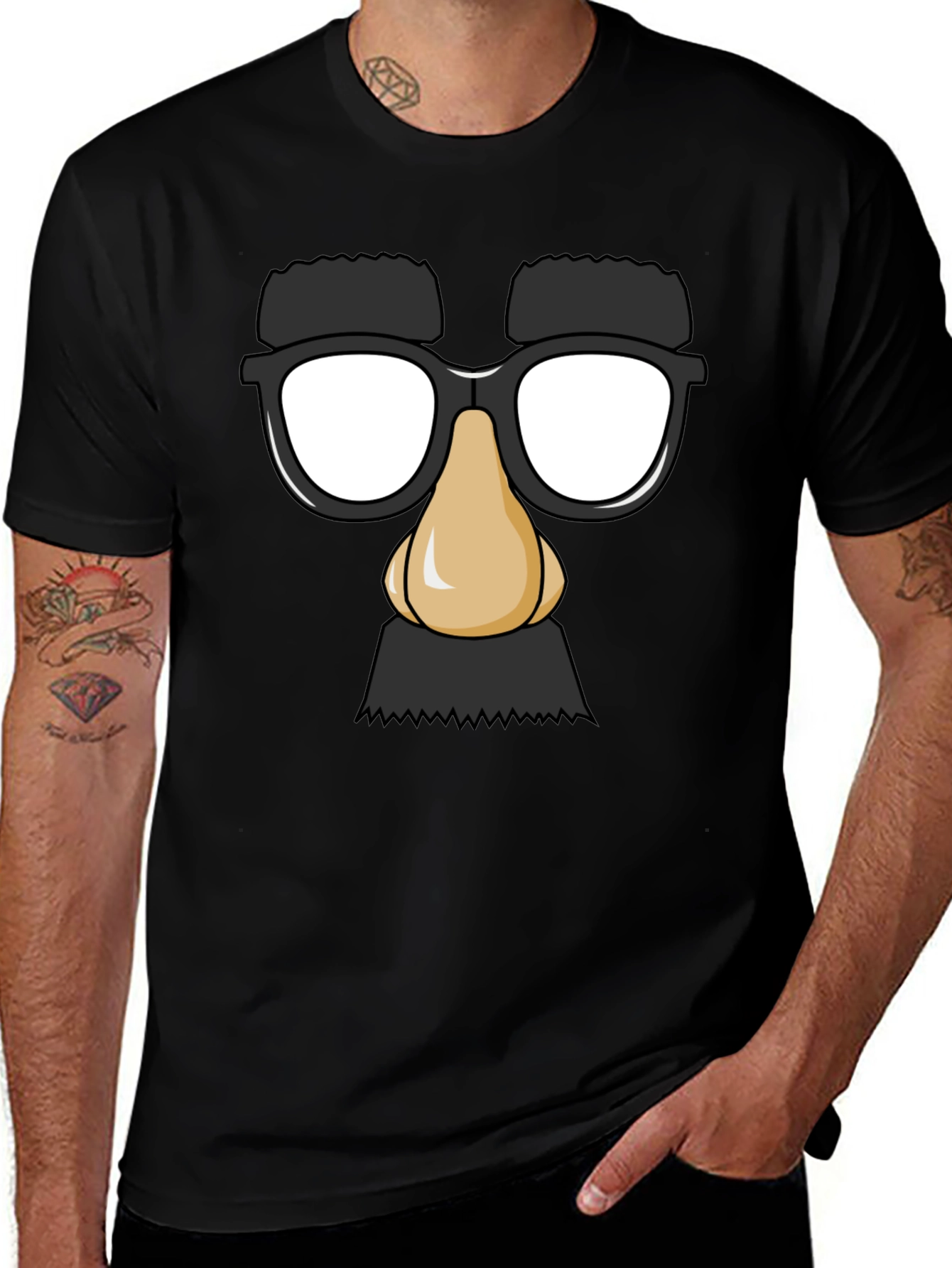 Funny Disguise T-Shirt - Groucho Glasses Tee