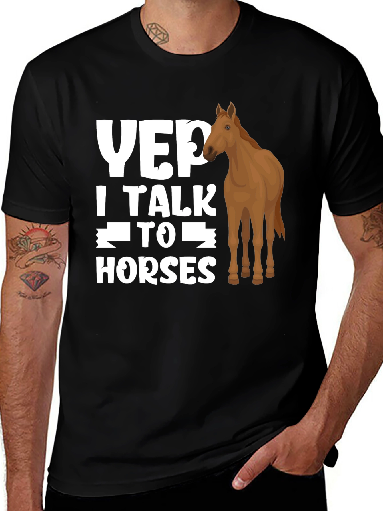 Variant 10 of Yep I Talk to Horses Graphic Tee