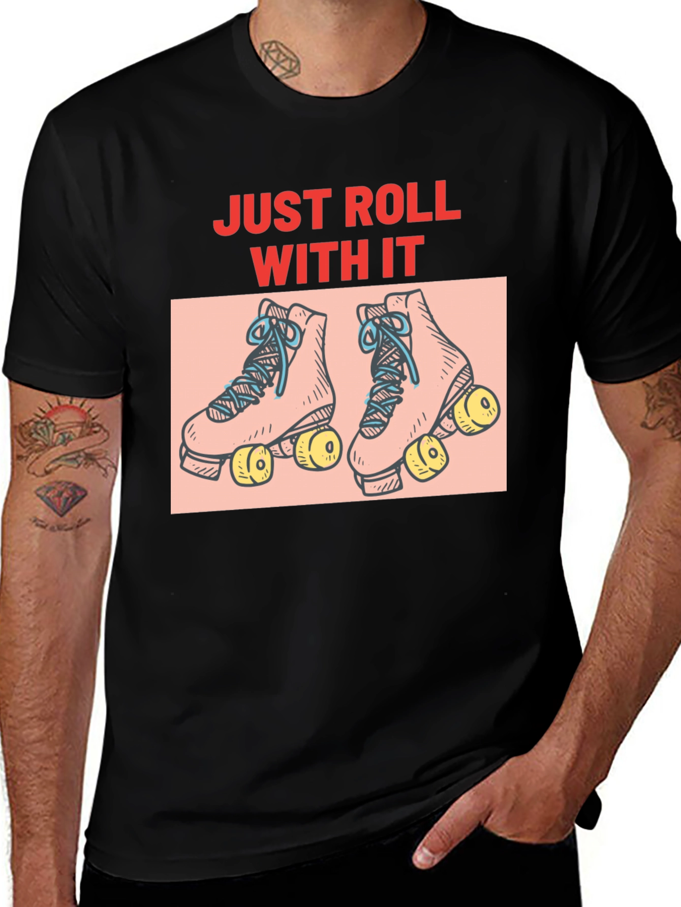 Just Roll With It Skates Graphic T-Shirt