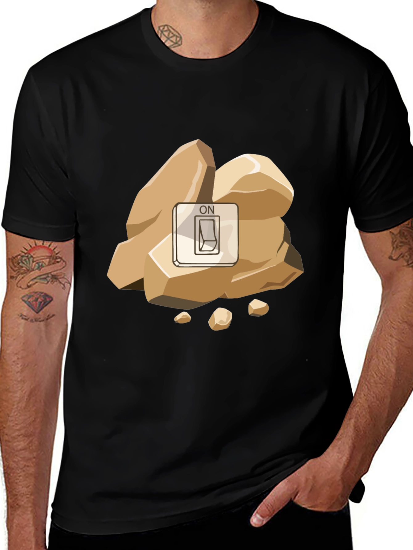 Variant 8 of Rock Switch T-Shirt - Funny Geology Pun Tee
