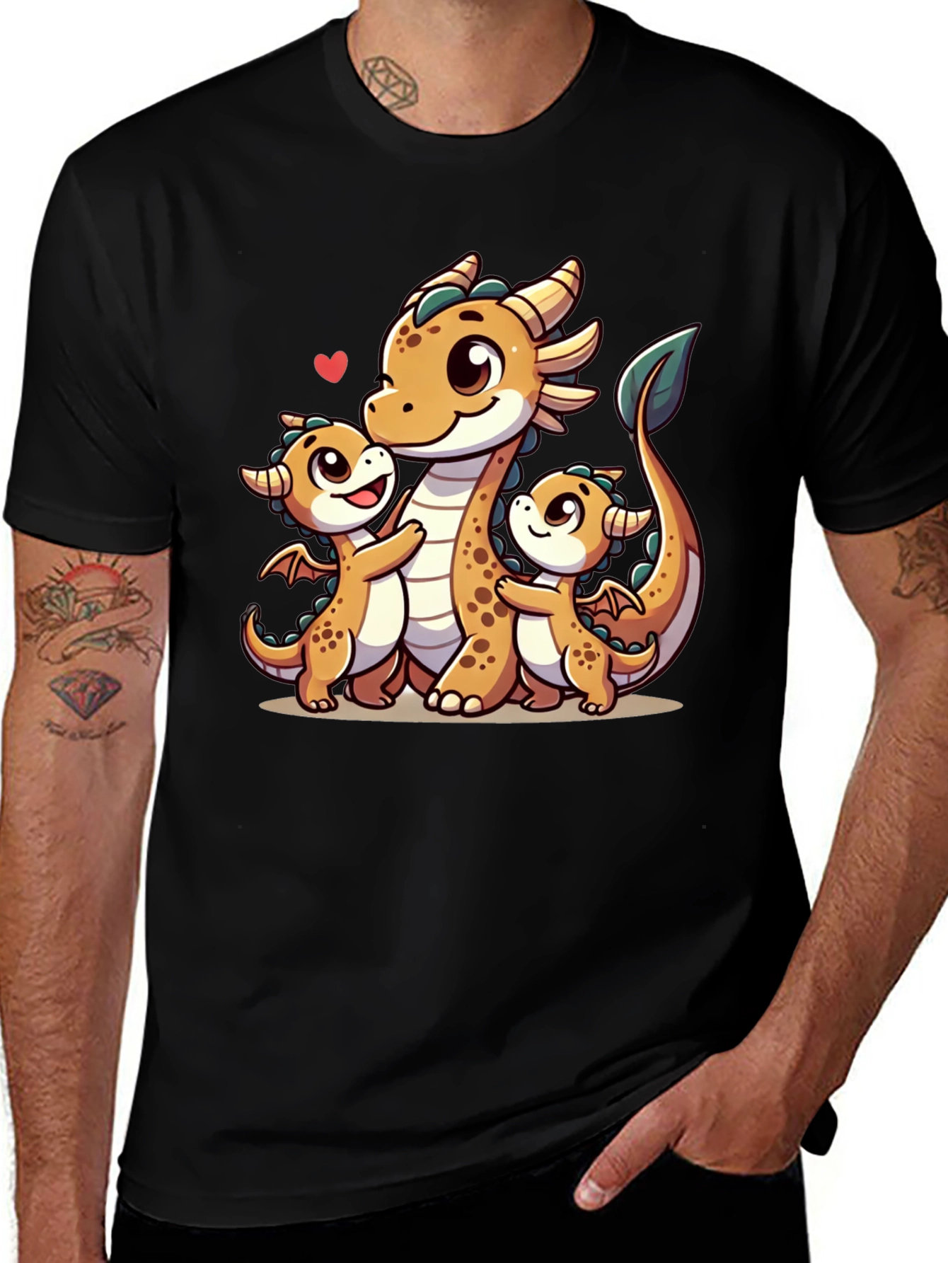Variant 24 of Cute Dragon Family Graphic Tee