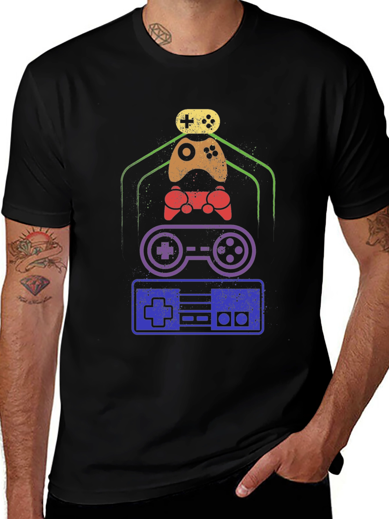 Variant 7 of Retro Gaming Controller T-Shirt - Classic Gamer Tee