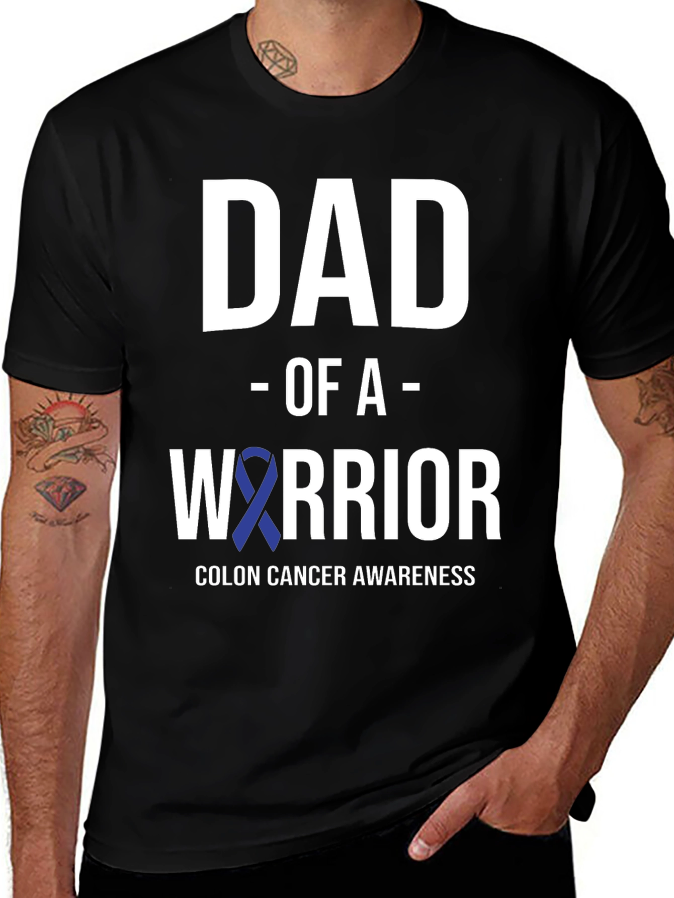 Variant 10 of Dad of a Warrior Colon Cancer Awareness T-Shirt