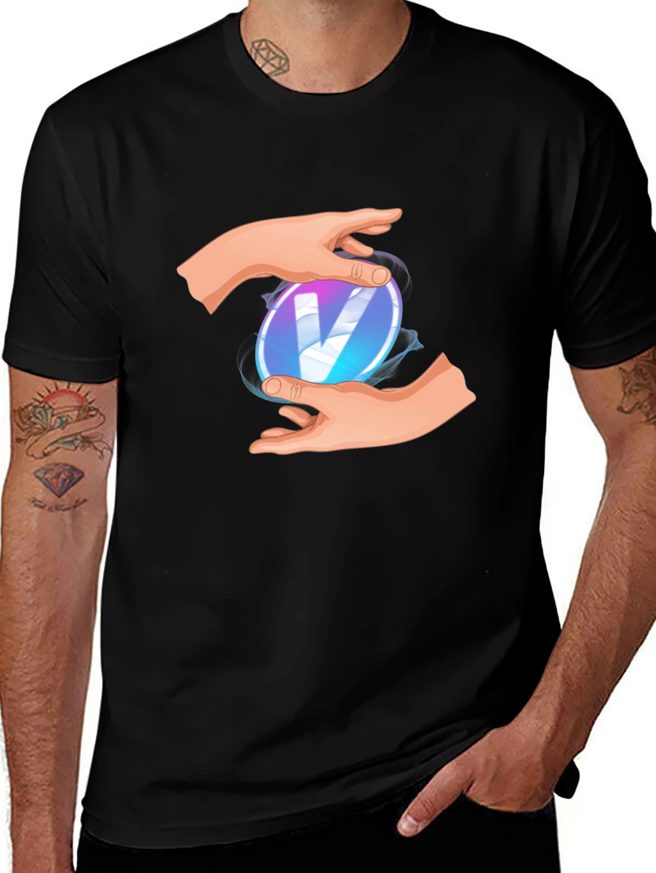 Variant 28 of Mystic 'V' Black Tee