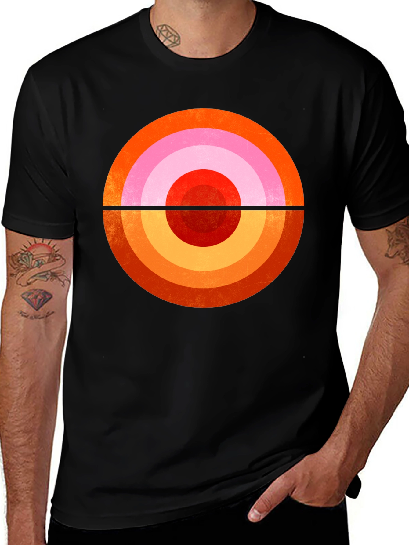 Variant 9 of Retro Target Graphic T-Shirt