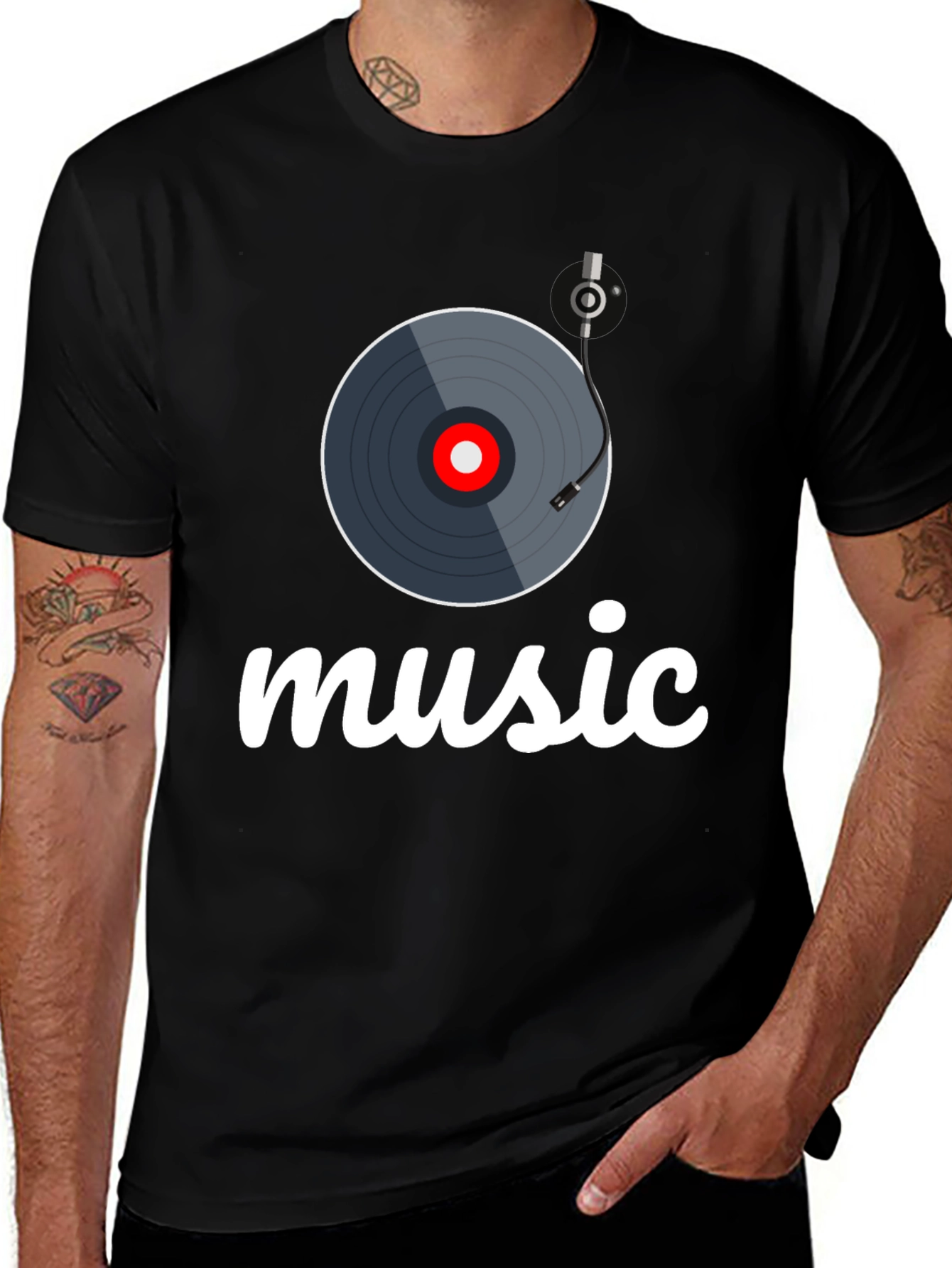 Variant 18 of Music Vinyl Graphic T-Shirt - Classic DJ Style
