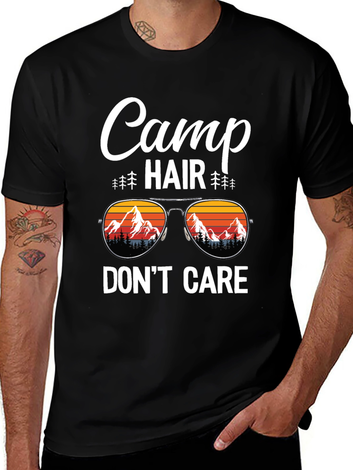 Variant 18 of Camp Hair Don't Care Graphic T-Shirt