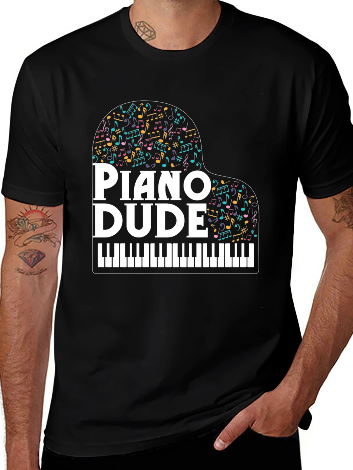 Variant 3 of Piano Dude Graphic Tee - Musician T-Shirt