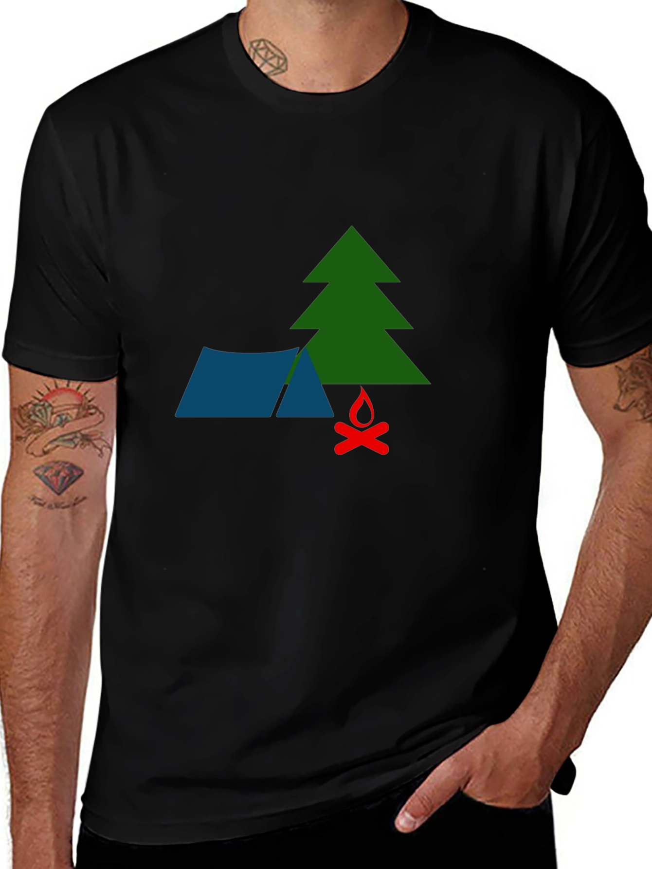 Variant 4 of Camping Graphic T-Shirt - Adventure Awaits