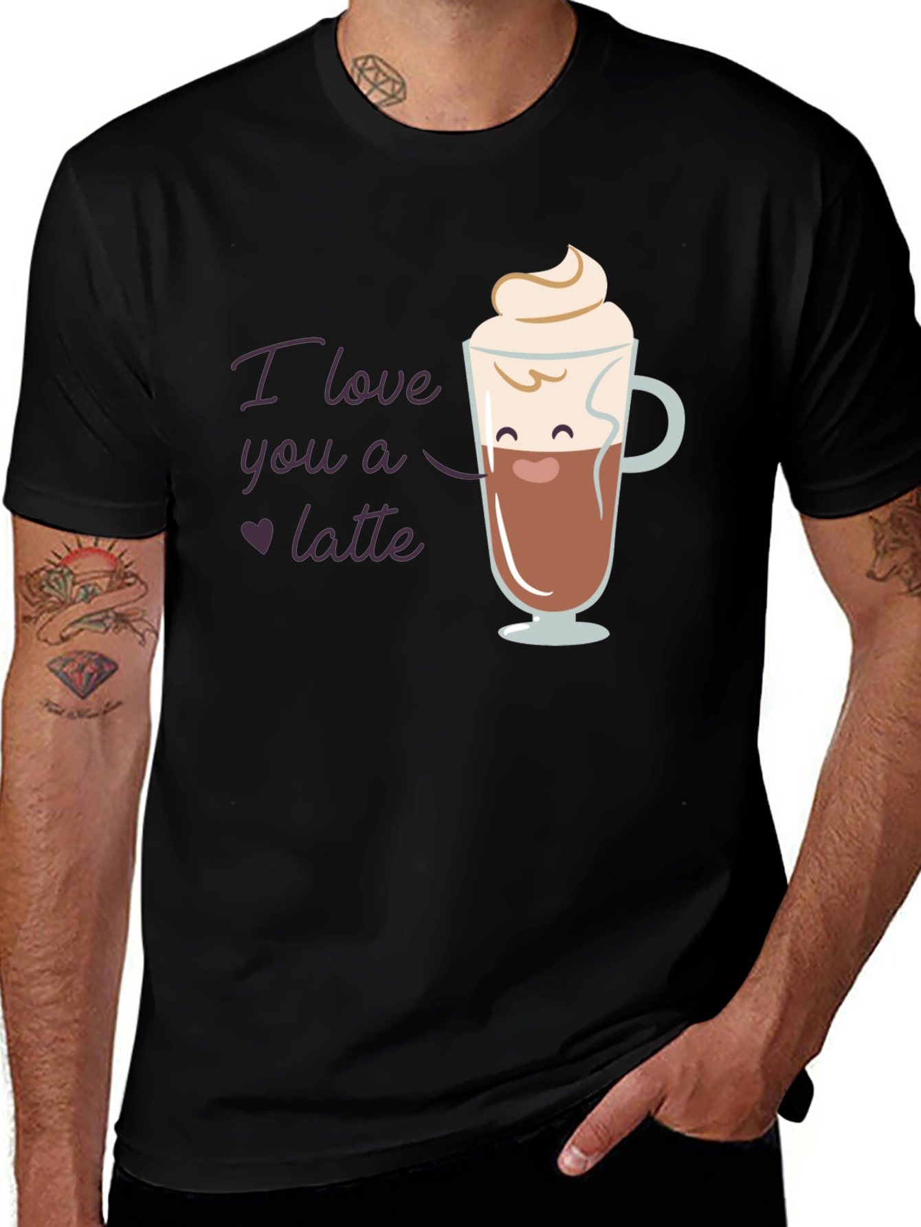 I Love You a Latte T-Shirt Cute Coffee Design