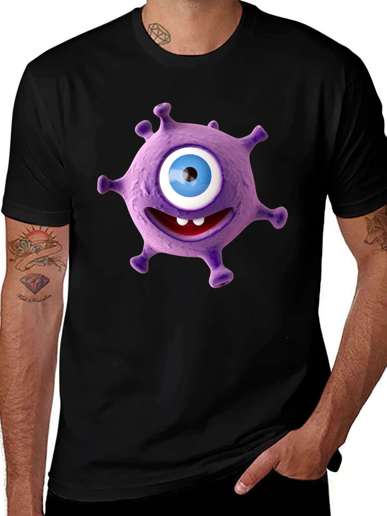 Variant 20 of Funny Purple Monster Graphic Tee
