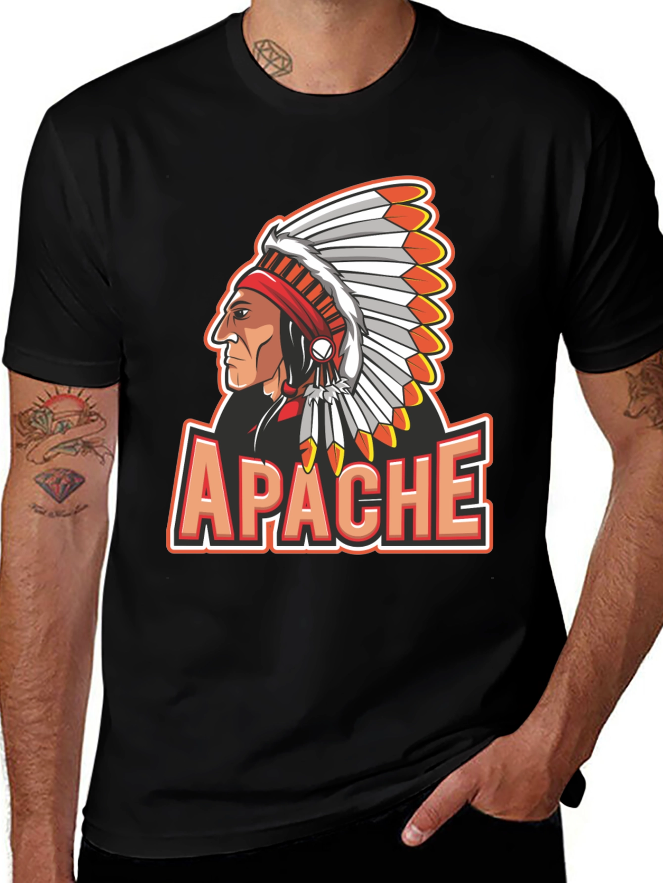 Apache Chief Graphic Print T-Shirt