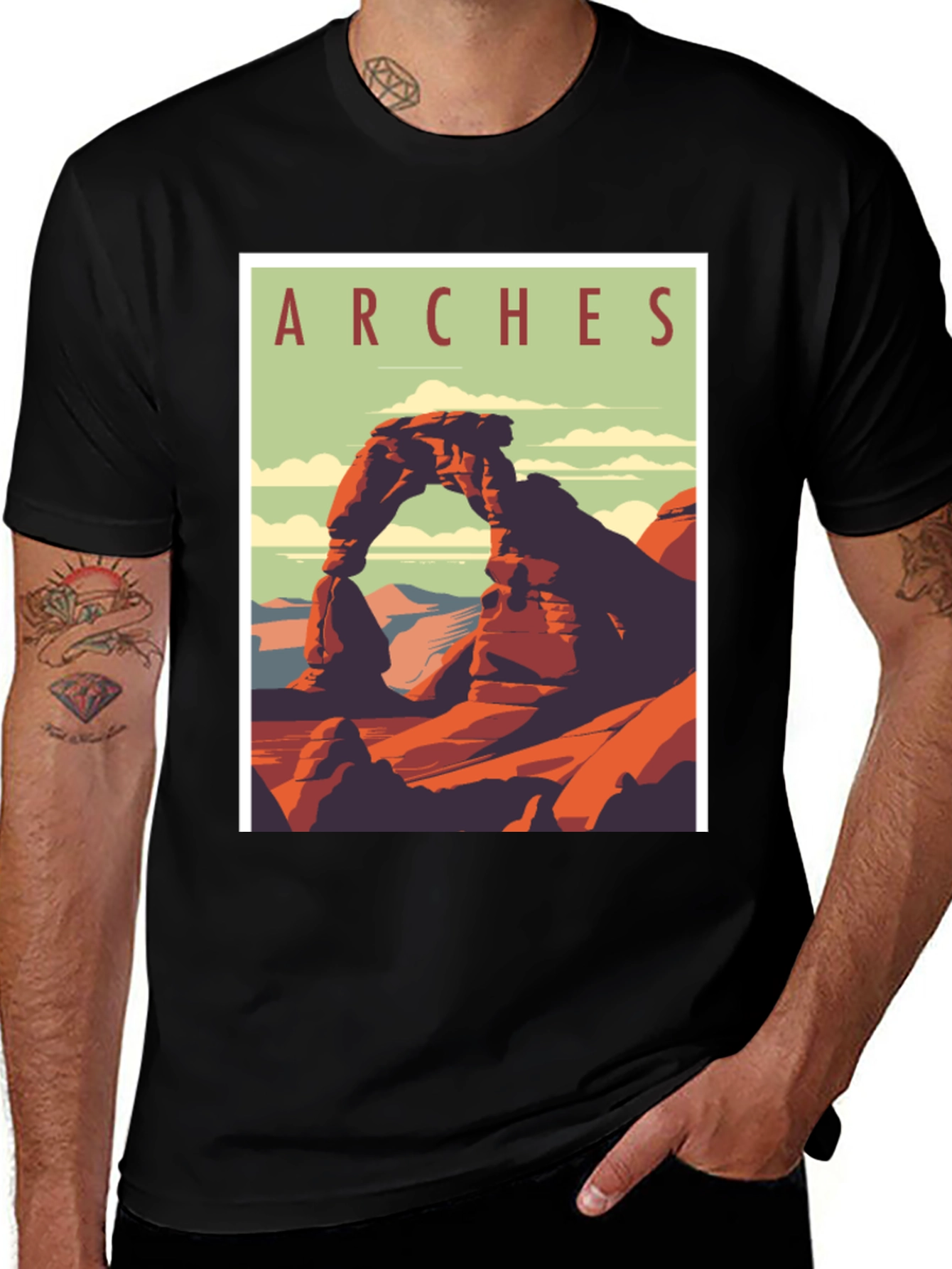 Arches National Park Graphic Tee - Retro Travel T-Shirt