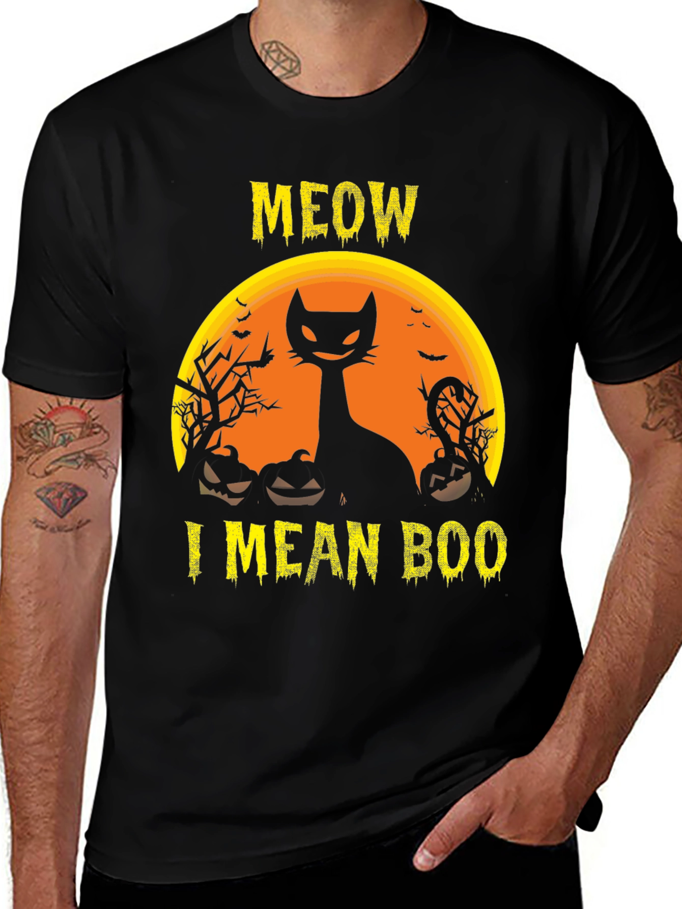 Meow I Mean Boo Halloween T-Shirt