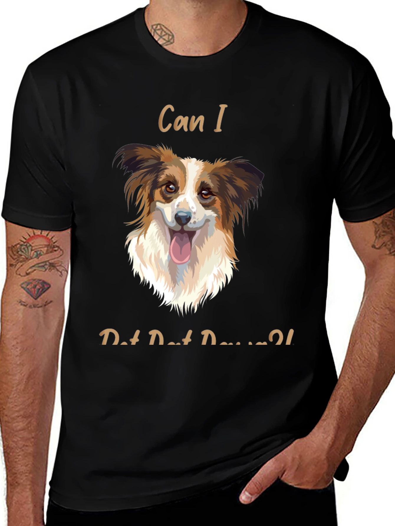 Variant 22 of Dog Lover Graphic Tee - Can I Pet That Dog?