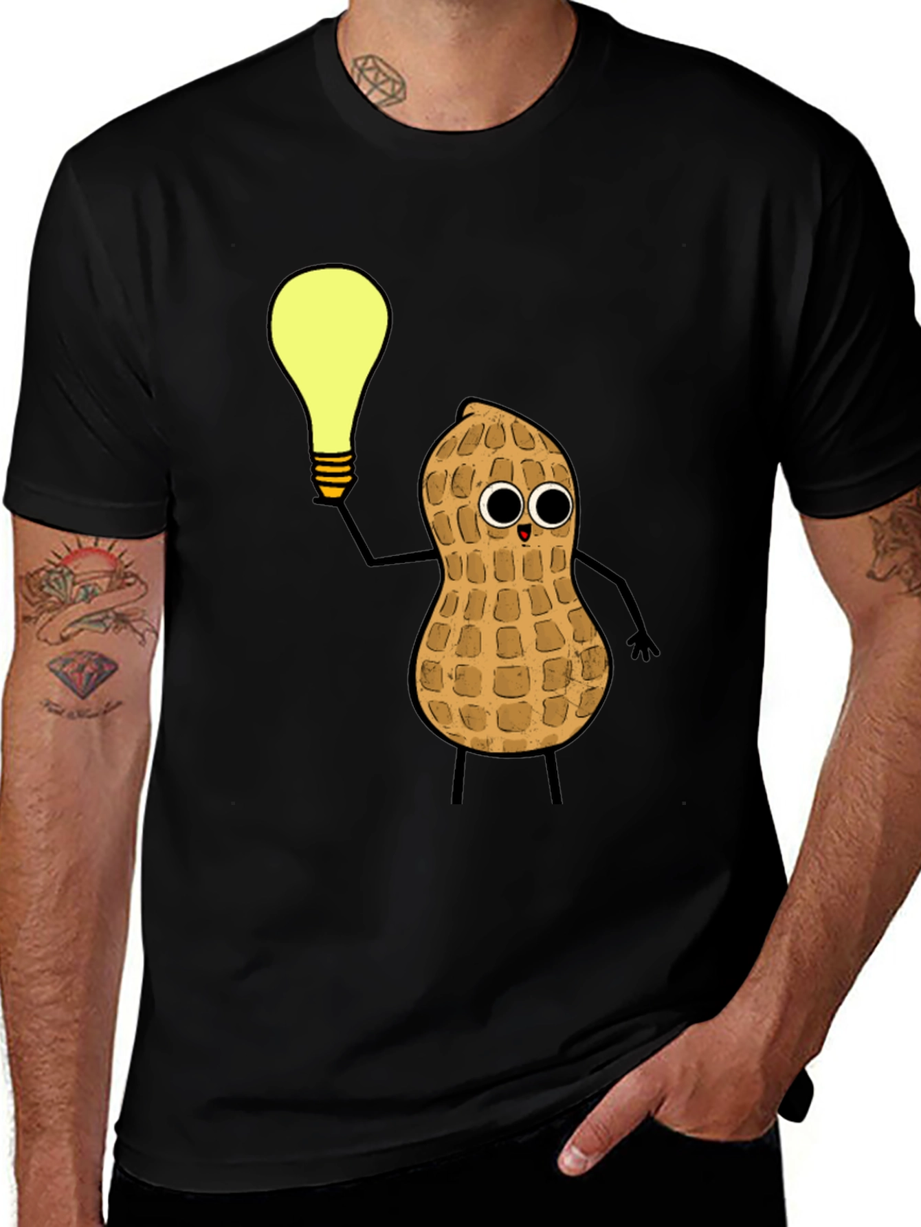 Variant 28 of Funny Peanut Idea Black T-Shirt