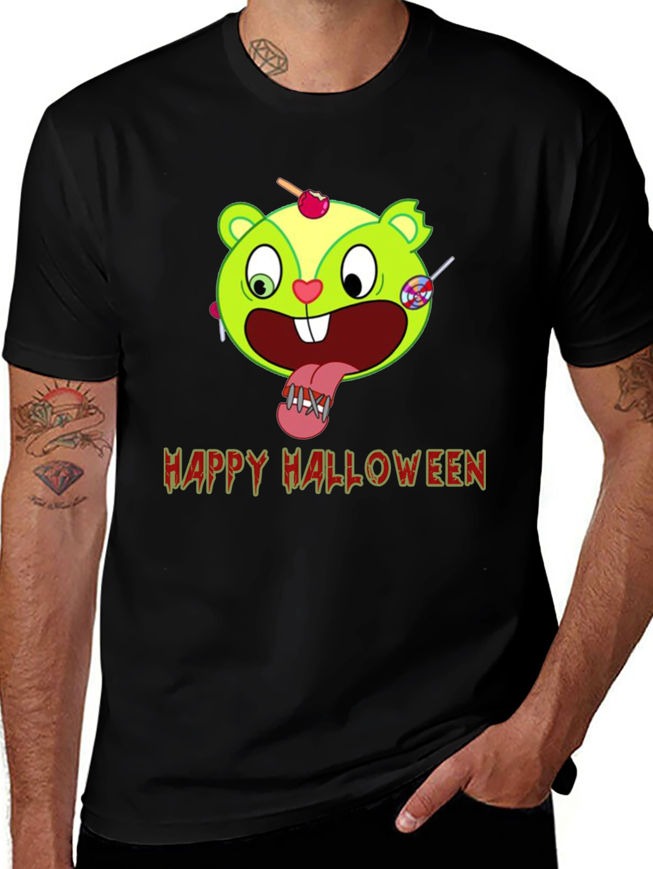 Happy Halloween Flaky Graphic Tee