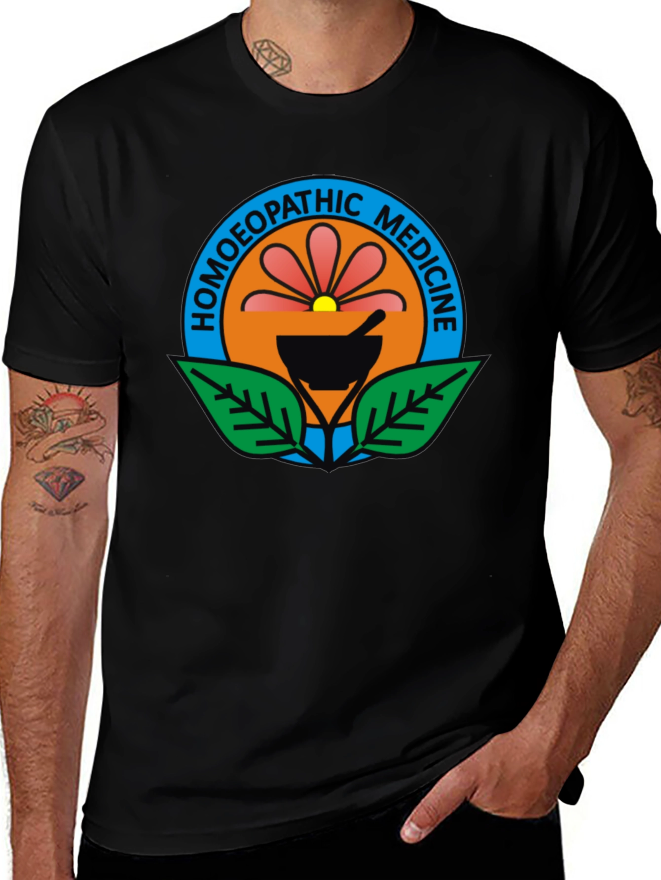 Variant 20 of Homeopathic Medicine T-Shirt - Black Cotton Tee