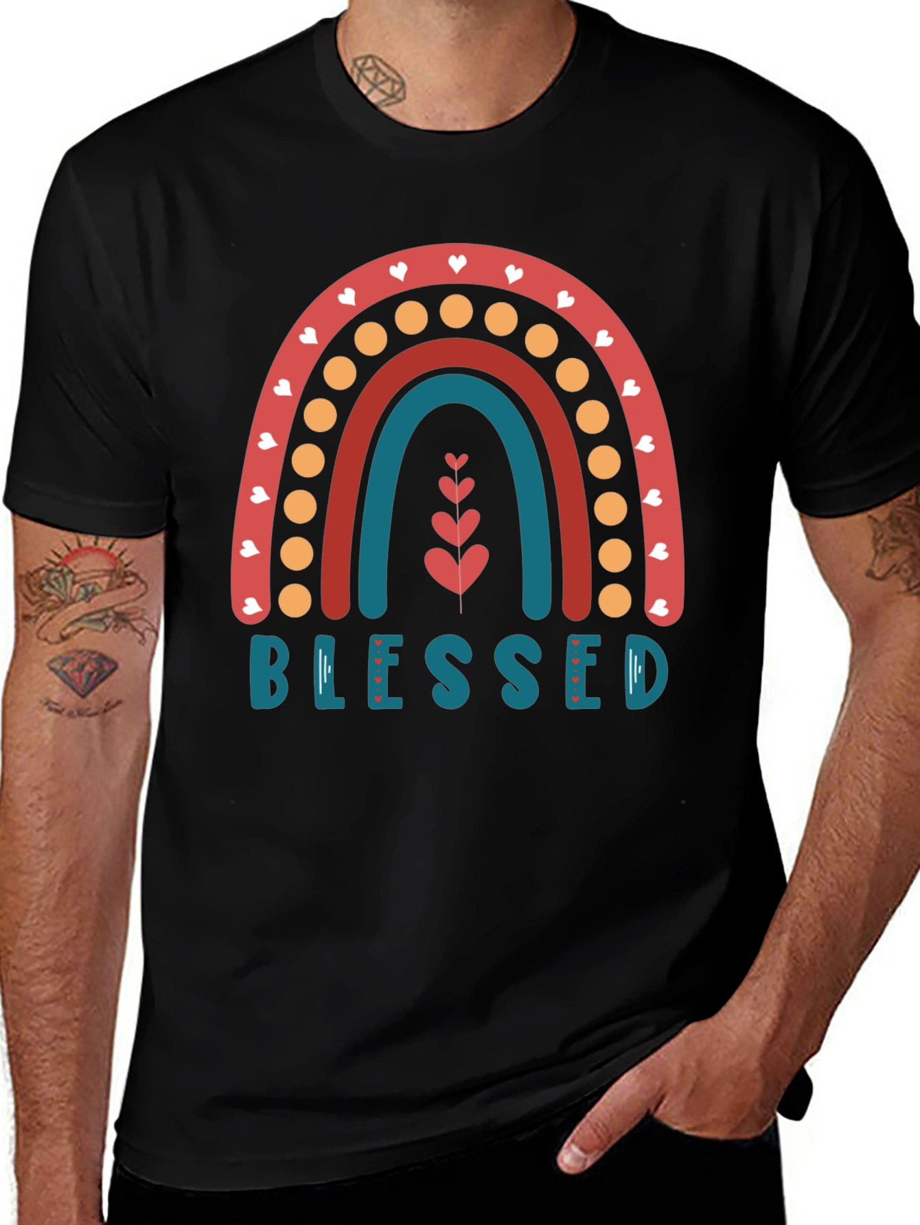 Variant 8 of Blessed Rainbow Graphic Tee