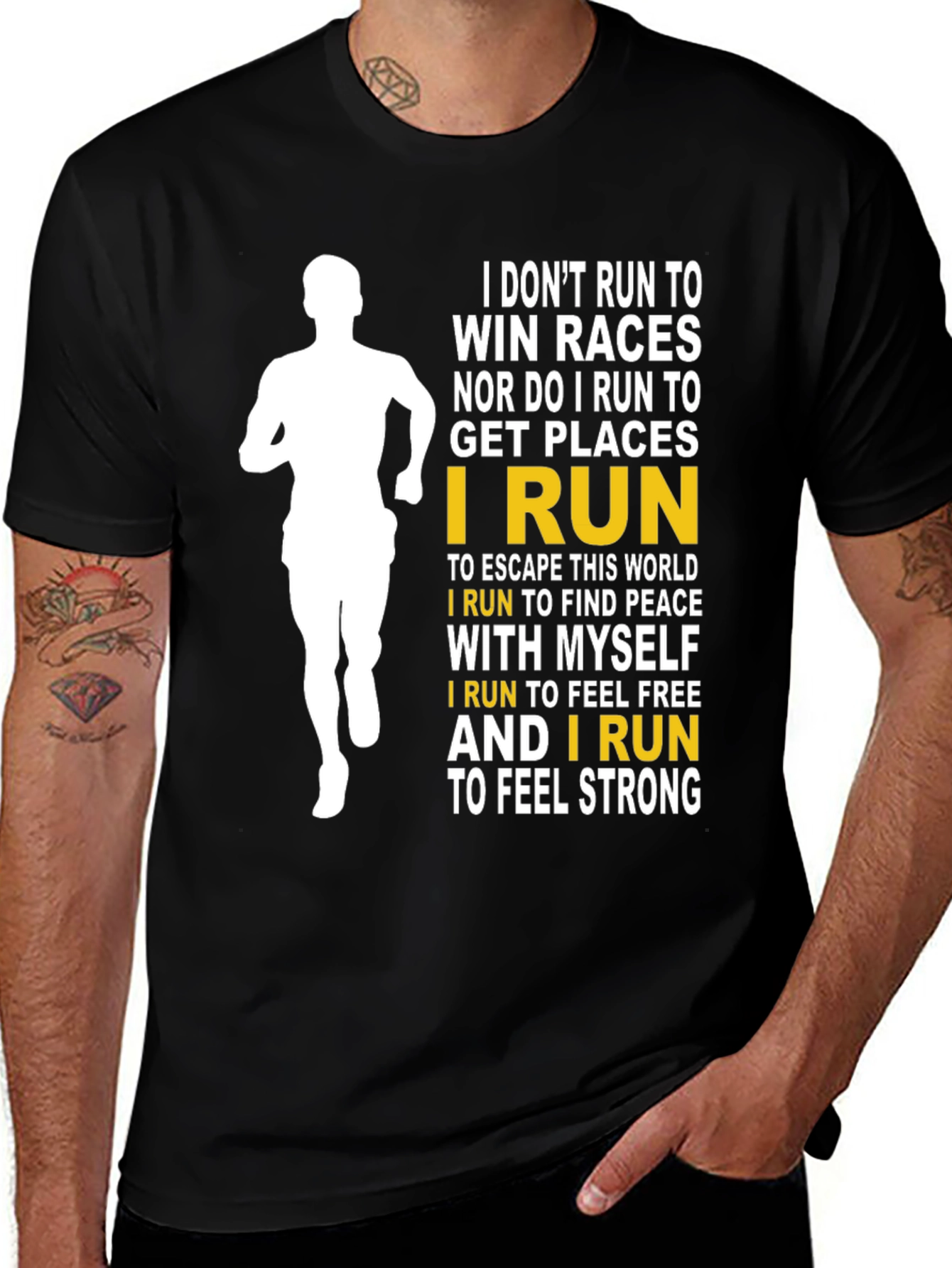 Variant 10 of Runner's Motivation Graphic Tee - Feel Free & Strong