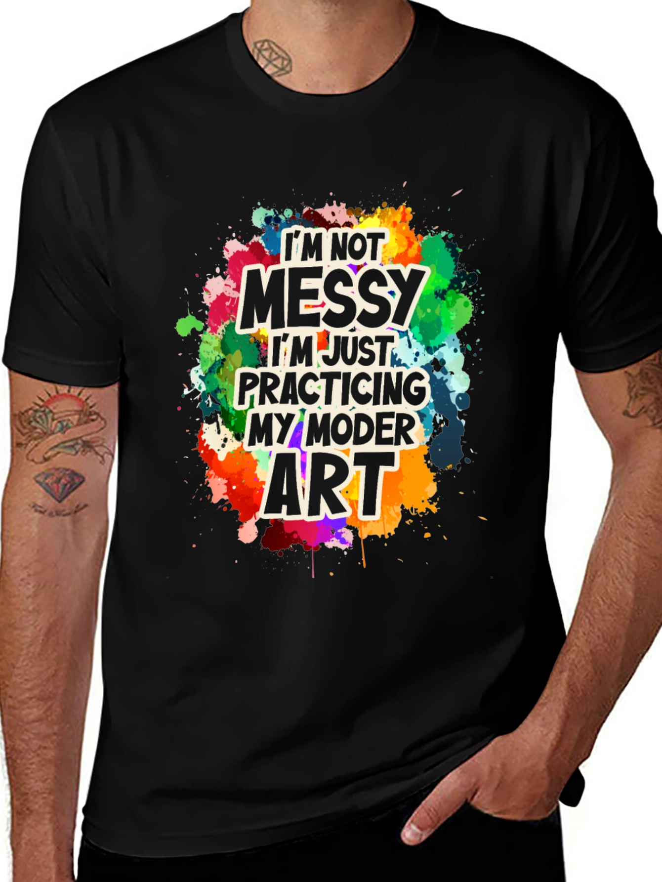 Variant 30 of Funny Modern Art Messy T-Shirt
