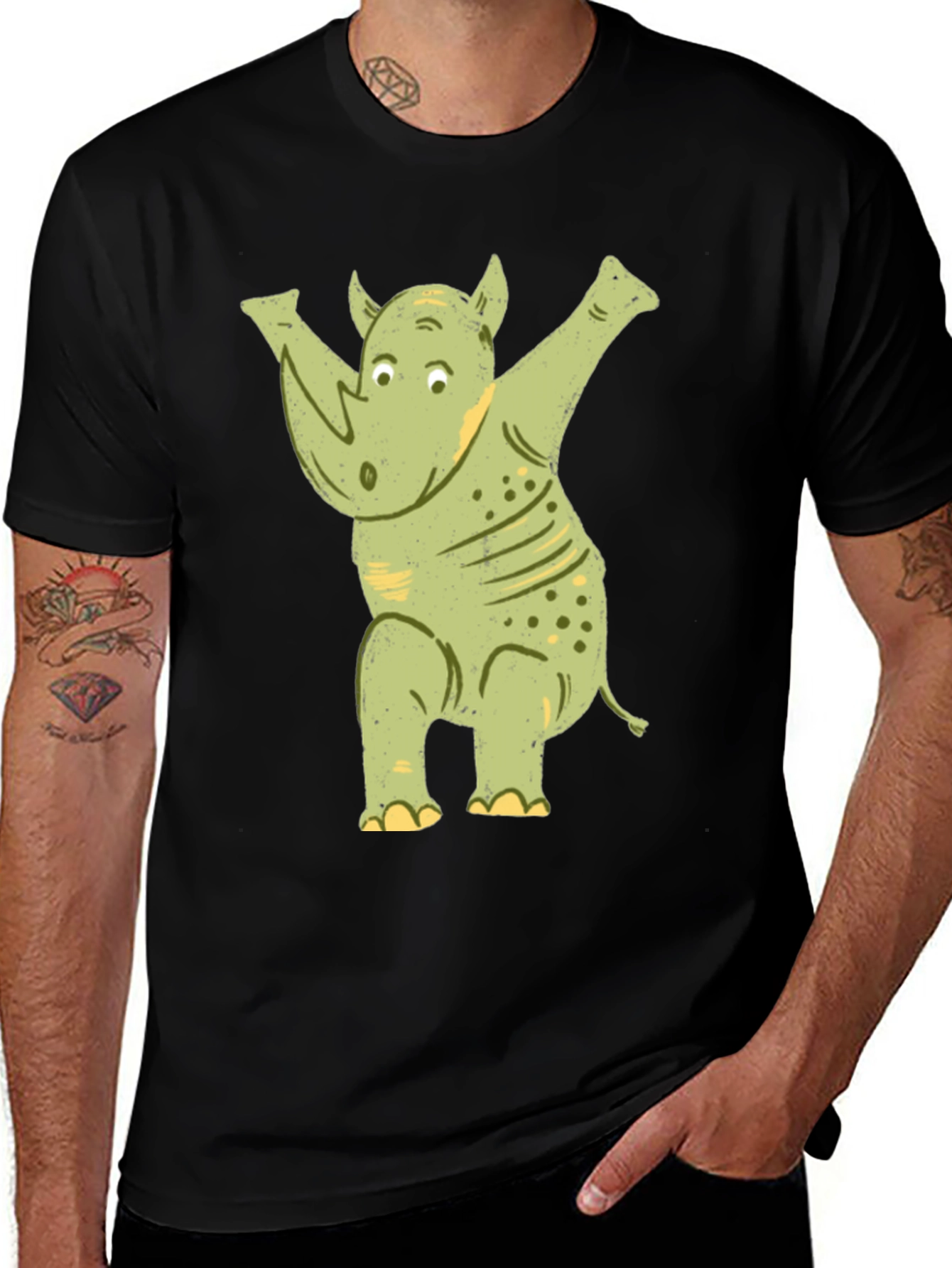 Variant 28 of Funny Rhino Dab T-Shirt