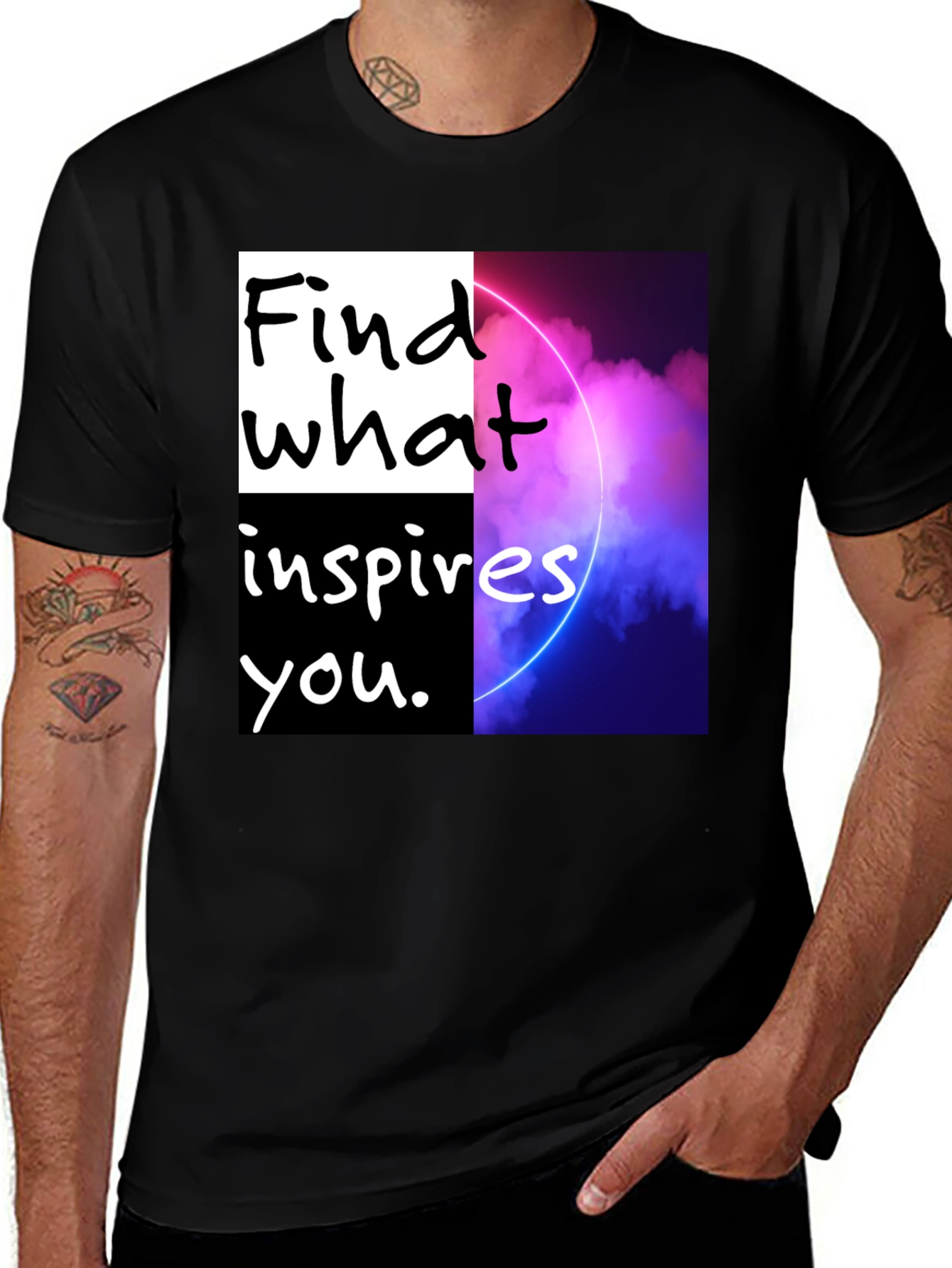 Variant 29 of Motivational Graphic T-Shirt - Find What Inspires You