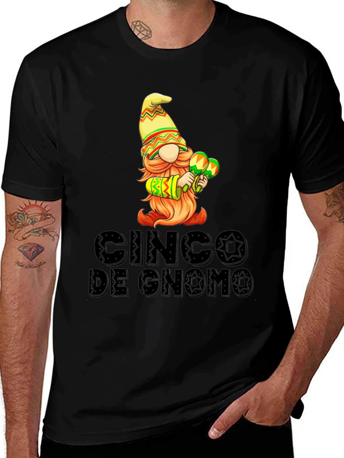 Variant 17 of Cinco de Gnomo Graphic T-Shirt - Festive Fun