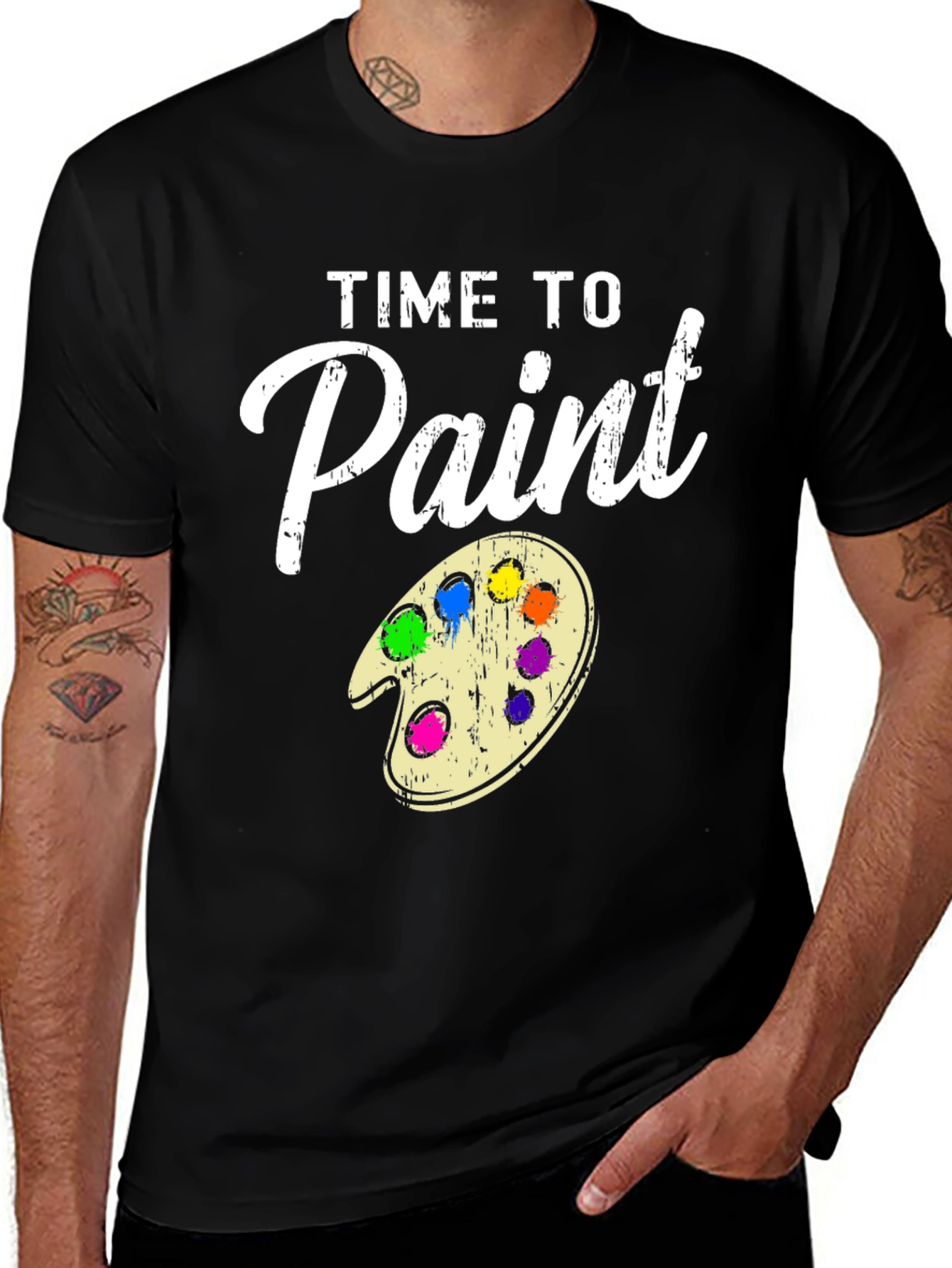 Variant 21 of Time to Paint T-Shirt - Artist Palette Design