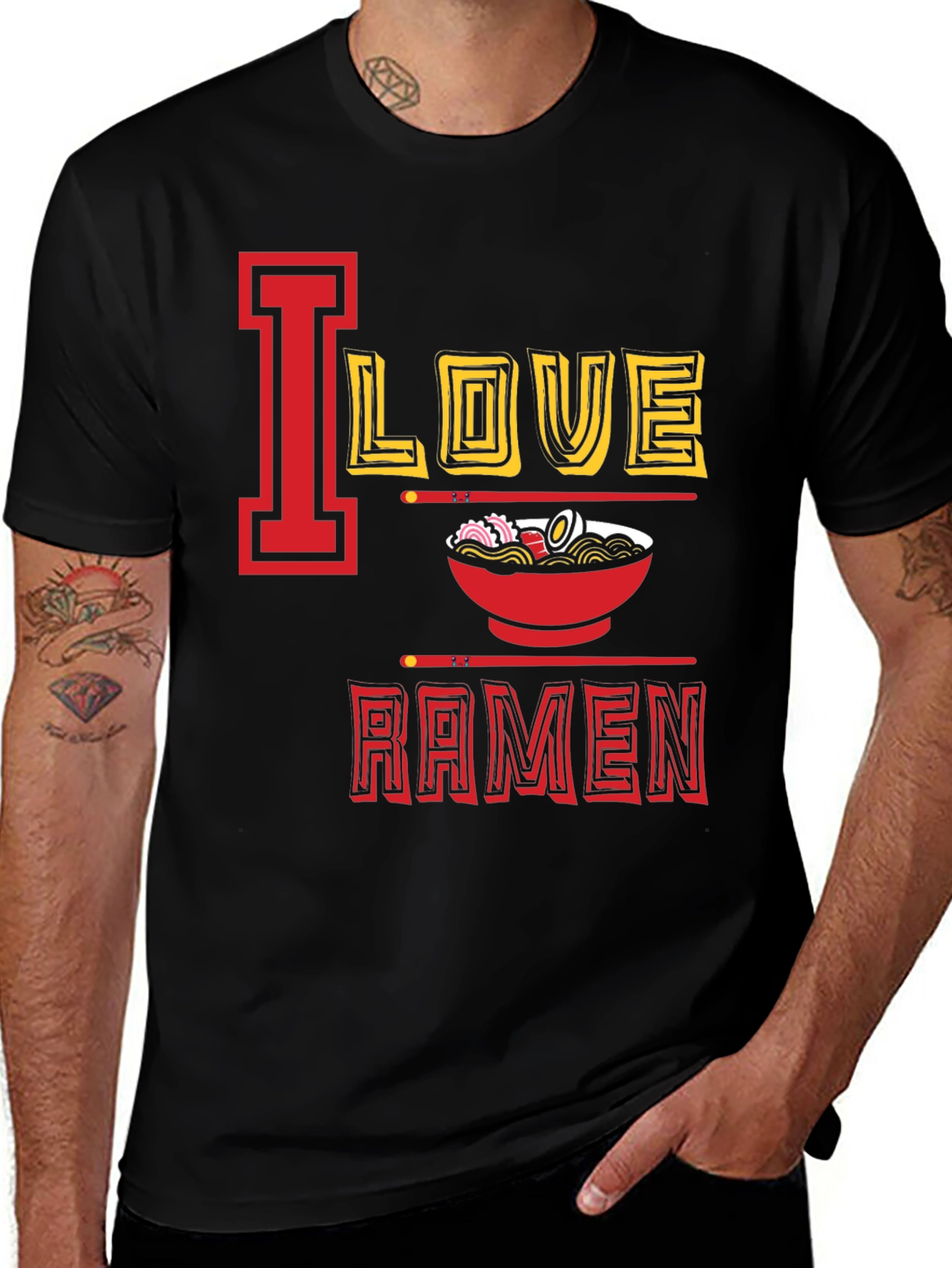Variant 8 of I Love Ramen Graphic Tee - Foodie T-Shirt