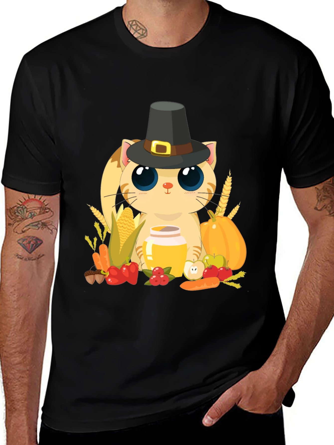 Thanksgiving Cat T-Shirt