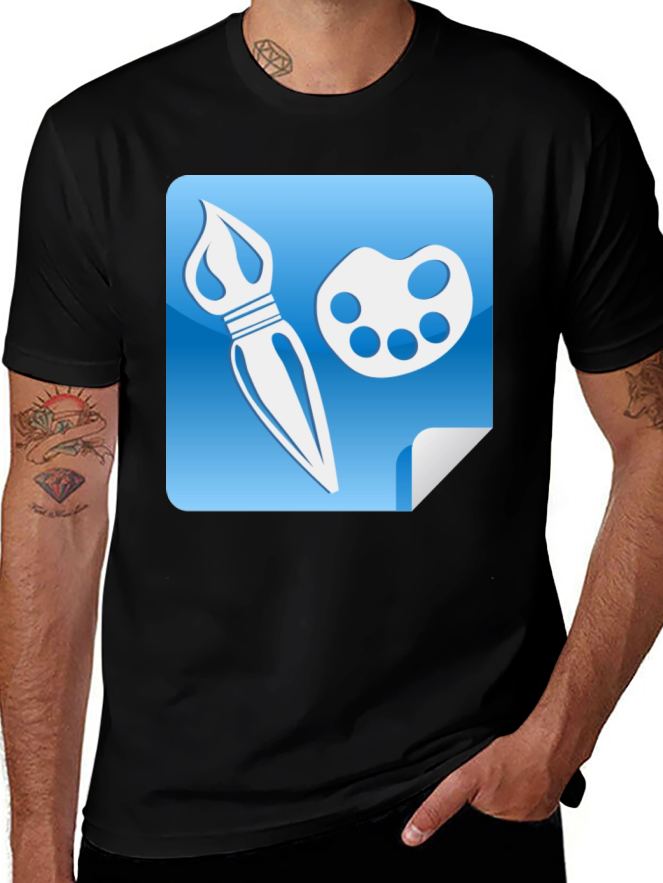 Variant 17 of Painter's Palette Graphic Tee - Artistic Design