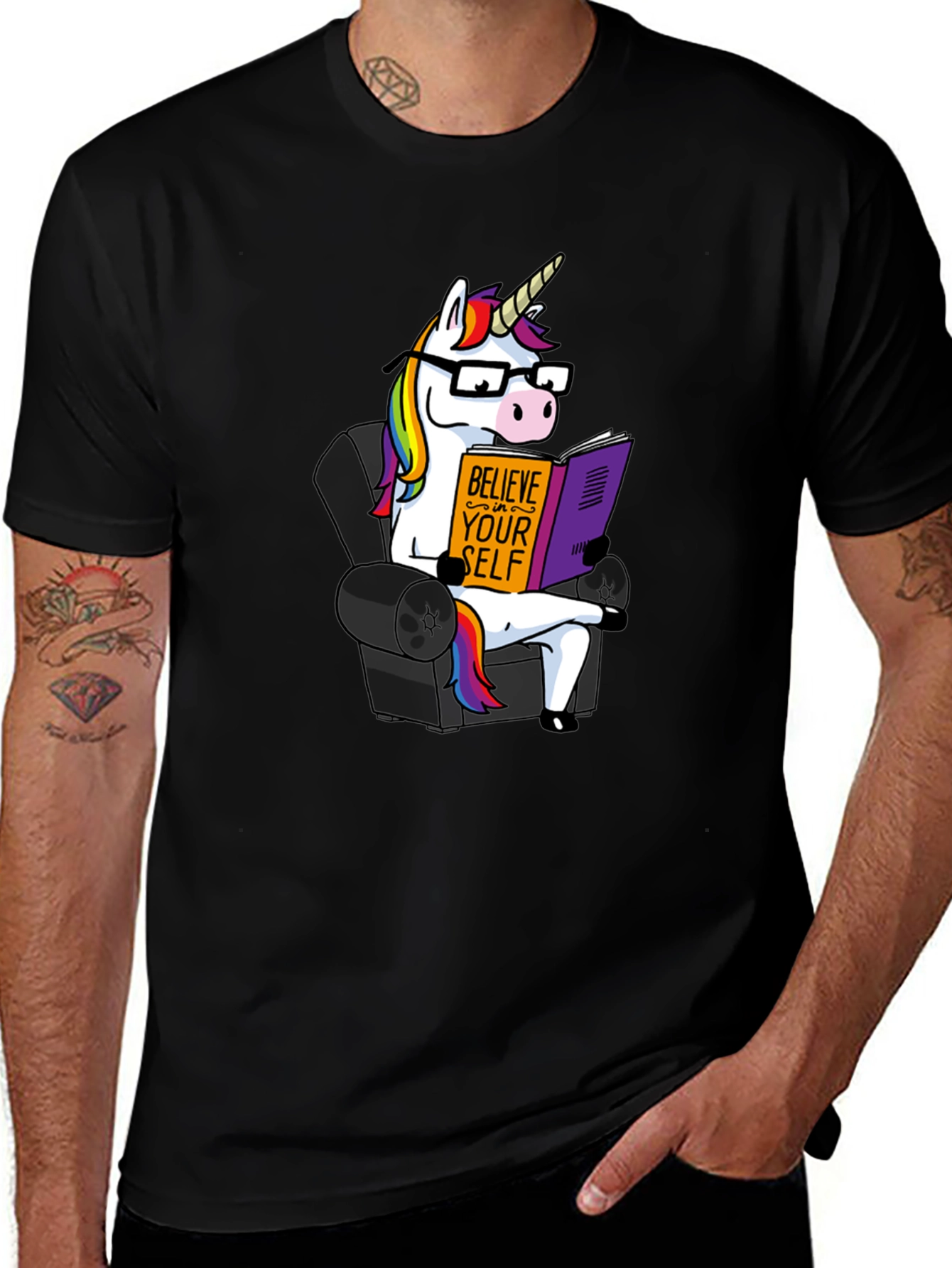 Variant 15 of Unicorn Reading Believe In Your Self T-Shirt