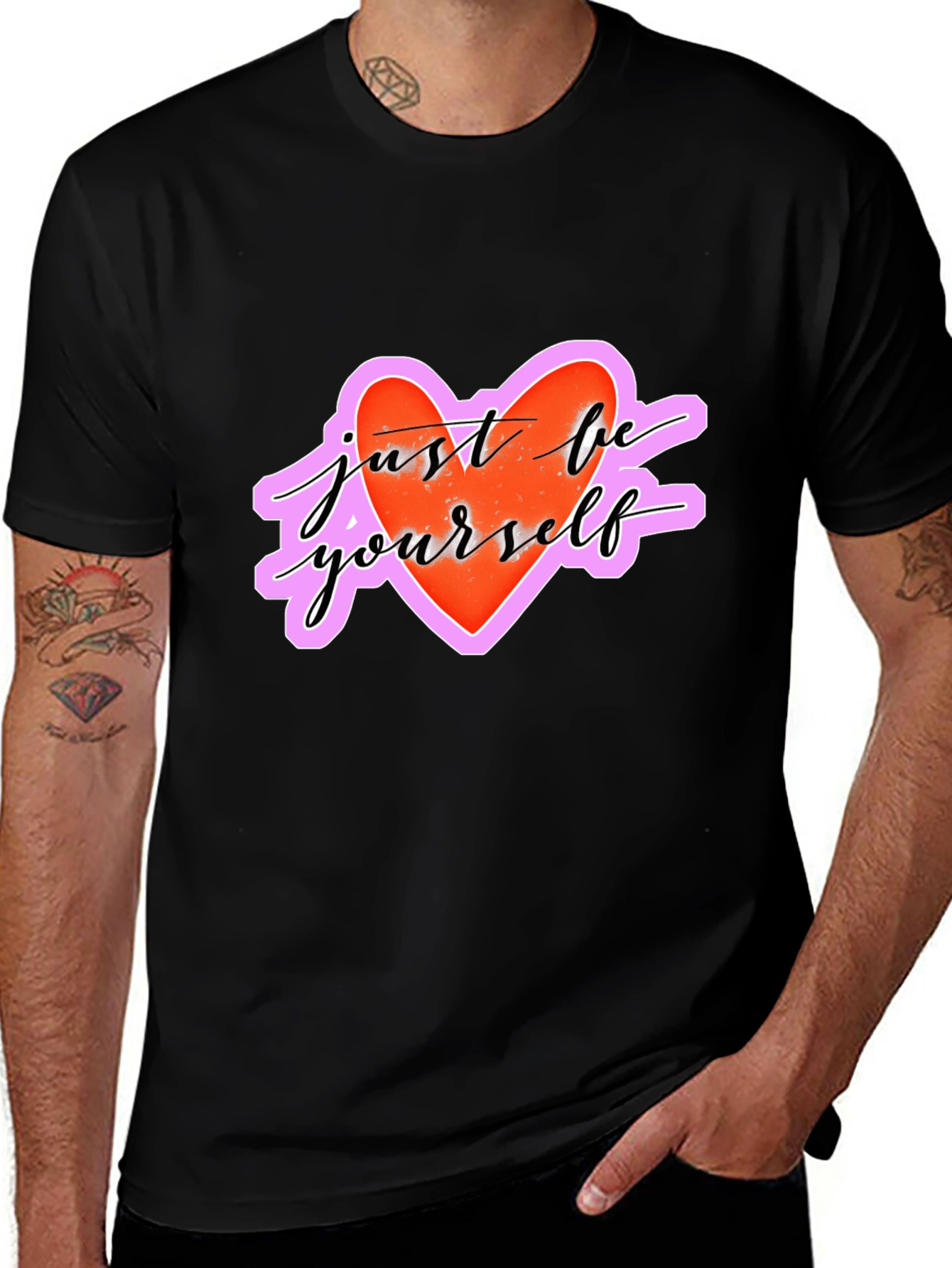 Variant 10 of Just Be Yourself Heart Graphic T-Shirt
